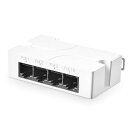 POEパススルースイッチ、1つのPOE入力3つのPOE出力エクスパンダ、IEEE 802.3 AF/AT POE給電、100 MBPSイーサネット、レール、壁掛け(2)