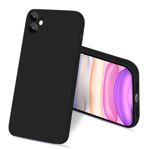 bjnosdv に適合する iPhone11 用 ケース MagSafe対応 ワイヤレス充電対応 シリコン 耐衝撃 アイフォン11 カバー 液体シリコーン スマホケース マット質感 柔軟 ストラップホール付き 指紋防止 滑…