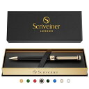 Scriveinerボールペン最高級24金仕上げシュミット黒リフィル最高のボールペンギフトセット男女ビジネスマン役員オフィスに最適(ブラック)BlackLacq...