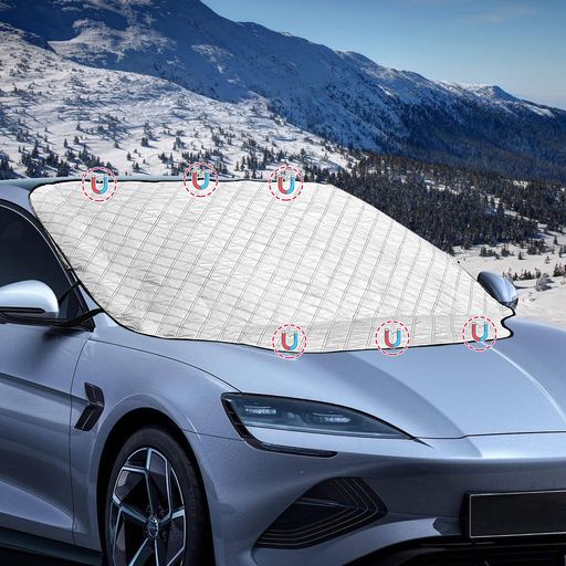 keelloカーフロントカバー車用サンシェード日よけ厚手5重構造撥水加工内蔵磁石6枚日雪氷霜よけ凍結防止..