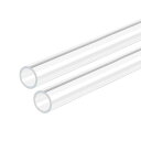 DMIOTECH 2本 8 MM X 10 MM 全長300 MM クリア アクリルパイプ 硬質プラスチックチューブ 水槽の水道管 水冷システム 配管用