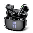 【BLUETOOTH イヤホン】ワイヤレス ブルートゥース イヤホン JGUG 数字LEDディスプレイ表示 両耳ENCノイズキャンセリング 長時間連続再生 自動ペアリング 完全ぶるーとぅーす HI-FI音質 タッチコントロール TYPE-C充電