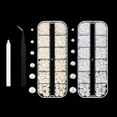 ネイルパーツパール2ケース6サイズ3D立体半円パール2mm3mm4mm5mm6mm8mm真珠ジェルネイルレジン用DIYジュエリーパーツネイルアートハンドメイドデ...