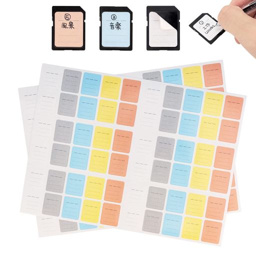 JJC120枚ラベルシールメモリーカードラベルシールSDSDHCSDXCXQDCFCFexpressType-Bカード&調味料ラベル..