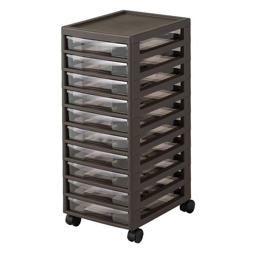 JEJAplos(アプロス)レターケースA4(浅型10段)ダークブラウンAPA4-A10(DBR)