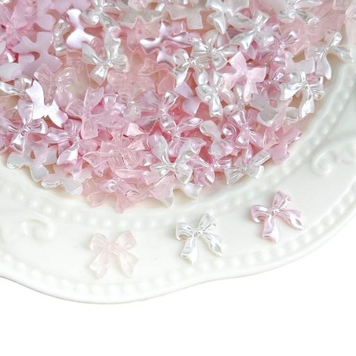 ネイルパーツリボン約120個セット3D立体蝶結びネイルパーツ可愛い大きめクリアネイルリボンパーツネイ..