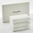 CallaAngelNewYork【エジプト超長綿GIZA86100%】高級フェイスタオル3枚組高吸水柔らかい甘撚り厚手無地上質コットンOEKO-TEX認証ホテル仕様ギフト白箱入り〔約35x80cm〕ホワイト