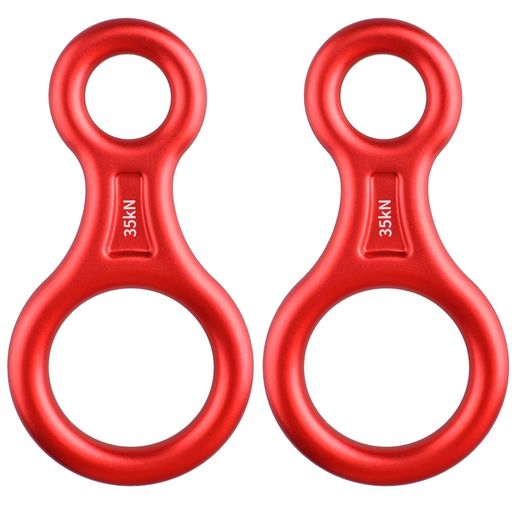 TRIWONDER 35KN エイト環 スリング 登山 ロッククライミング 懸垂下降減速器 空中作業 レスキューエイト (レッド - 2個) TRIWONDER 35KN エイト環 スリング 登山 ロッククライミング 懸垂下降減速器 空中作業 レスキューエイト (レッド - 2個)