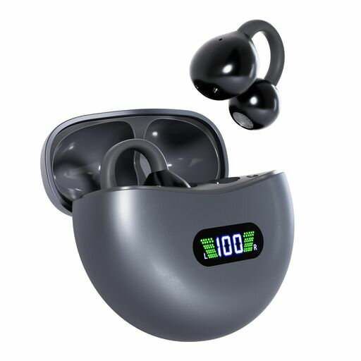イヤホンBluetooth【2025究極フィット感圧迫感ゼロ】イヤーカフ型ワイヤレスイヤホンBluetooth5.4耳挟み式イヤホン耳を塞がない残量表示指向性音伝送技術音漏れ抑制ENC通話ノイズキャンセル…