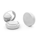 YANYULI空エアクッションエアクッションの空き箱2個入り15g/0.5oz鏡付きスポンジパフ付きコスメ詰替え容器ファンデーションBBクリームパウダーメイクアップ携帯便利旅行用(2ホワイト)