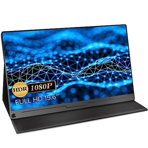 EVICIV モバイルモニター 15.6インチ 1920*1080 ゲーミング用 ポータブルディスプレイ IPS液晶パネル 薄型 軽量 ペンホールスタンド VESA 保護カバー USB TYPE-C 標準HDMI