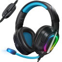 KRYSENIX PG2 ゲーミングヘッドセット ヘッドホン ゲーミング 3.5MMジャック付き 有線 ノイズキャンセリング AIマイク ステレオサウンド 軽量...