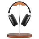 JUBECO NATURE WALNUT WOOD & ALUMINUM HEADPHONE STANDSTURDY DESK HEADSET MOUNT SH...