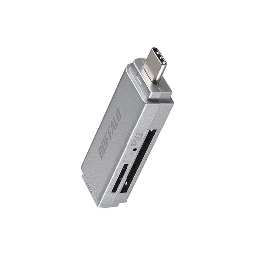 バッファローUSB3.2Type-C接続ポータブルカードリーダー【SDXC/SDHC/SD/MMC/RS-MMC/microSDXC/microSDHC/microSD/UHS-I対応】iPhone16/16Pro/15/ バッファローUSB3.2Type-C接続ポータブルカードリーダー【SDXC/SDHC/SD/MMC/RS-MMC/microSDXC/microSDHC/microSD/UHS-I対応】iPhone16/16Pro/15/