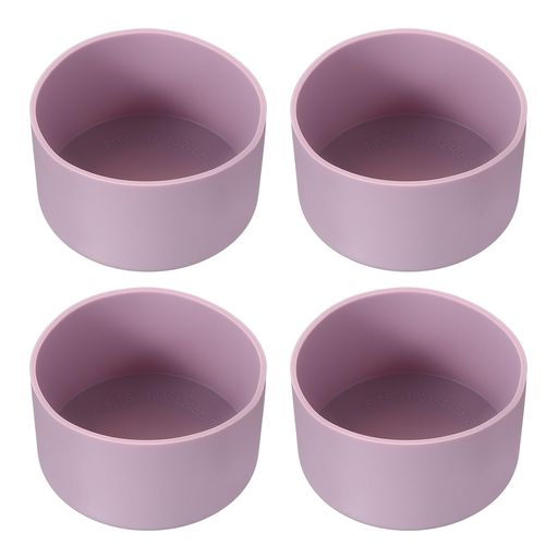 PATIKILタンブラーブート用シリコンブート4個セットボトムスリーブプロテクター滑り止め保護スリーブウォーターボトルカートラベルカップ用ライトパープル