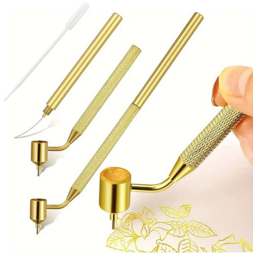 aninakoファインラインペンタッチアップペン車0.3mm+0.7mm極細アプリケーターペン真鍮金メッキ精密取り..