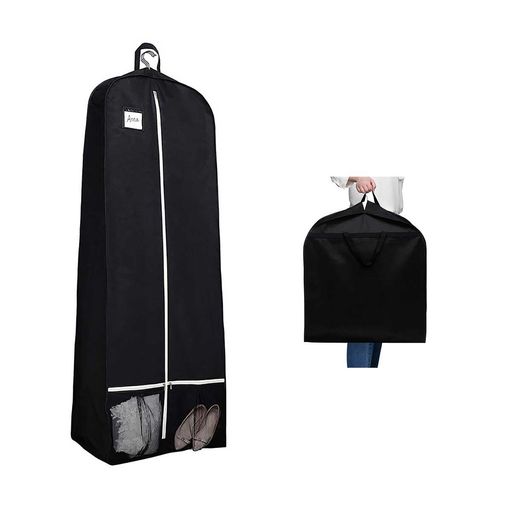 ドレスバッグガーメントバッグ洋服収納ウェディングドレス収納靴も入る持ち運びバッグスーツカバードレ..