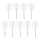 PATIKIL統合ダーツシャフトとフライト9個パック2BA耐久プラスチックダーツフライト交換用アクセサリーホワイト