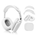 ADHIPER AIRPODS MAX シリコン保護ケース 4 点セット アップグレード、ソフト TPU 透明保護ケース、傷防止、MAX イヤホンに最適 (ホワ...
