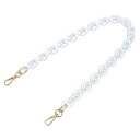 PATIKILアクリルパースストラップ24”アクリルチェーンパースストラップ交換用ラグジュアリーハンドバッグチェーンハンドルストラップハンドバッグショルダーバッグクロスボディ用透明