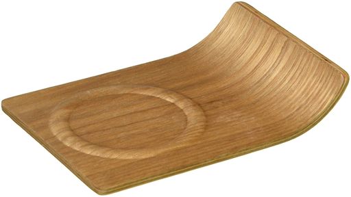 ウッドアクセサリーウィローウッドアール角コースター【L-13.4S-9.3H-2.3cm】T1000056