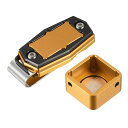 PATIKILビリヤード磁気チョークホルダーアルミニウム合金プールビリヤードキューチョークチップケースベルトクリップ付きスヌーカースポーツアクセサリー用ゴールドトーン