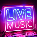LIVE MUSICネオンライト 音楽LEDネオンサイン スタジオイベント ゲームルーム装飾ネオンライト 放送室インテリアネオン管 ボーイズルームティーンズ ギ...