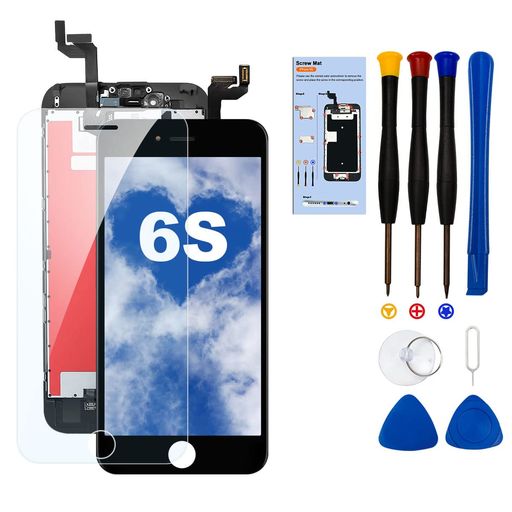 TearueiPhone6S液晶パネル交換画面交換画面修理専用キット4.7インチアセンブリディスプレイ3Dタッチフロントパネル液晶パネル-黒