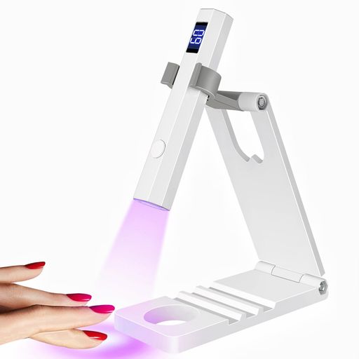 UYTONジェルネイルライトペン型LED&UVジェルネイルライトスタンド付き充電式速乾ハンディUV対応LEDライ..