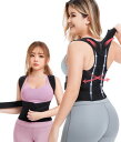 YIMEIER 腰用 コルセット 姿勢ベルト 薄型 通気性 サポーターベルト 姿勢 女性用 背中 サポーター 通気性 ストレッチ 装着簡単 ベルト(ブラック XL)(4)
