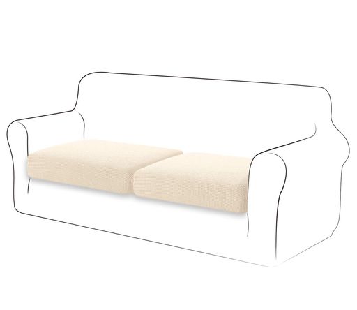 TIANSHU2枚セットソファー座面カバー1人掛けソファークッションカバー無地縦横弾力ストレッチフィット..