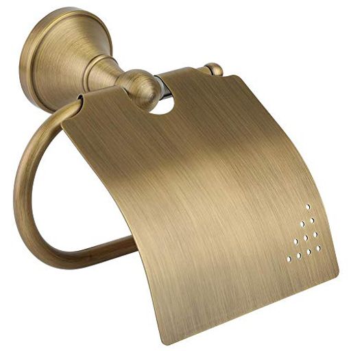 トイレットペーパーホルダー真鍮製紙巻器アンティーク風F6809