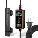 hygger水槽用ヒーター水槽水温管理用温度調節できる25W/50W/75Wデジタル表示コントローラー付き水中型ヒーター縦横設置省エネ過熱保護機能付き熱帯魚ヒー...