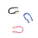 SSZYMAOYI鼻栓スイムグッズノーズクリップ水泳鼻栓収納ケース付き大人子供保護軽量シリコン製再利用可能男女兼用3個セット(ブルー+ピンク+ブラック)