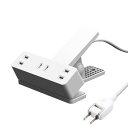 エレコム電源タップ雷ガード3個口クリップほこりシャッター付スイングプラグ3mホワイトECT-1430WH