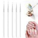 PAVIKEネイル筆極細(5本セット)ネイルブラシ極細ネイル筆透明ジェルネイルブラシ線を引くペンジェルネイルライナーネイルペンネイルアート道具ネイルアートストロークセット初心者自宅…