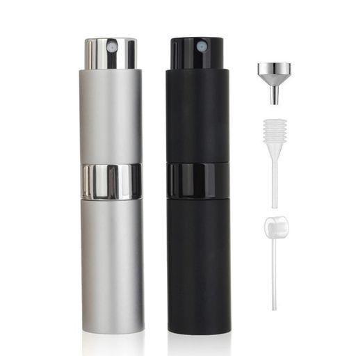 香水スプレーボトル8mlポータブル香水アトマイザー、詰め替え香水噴霧器香水ボトル、空の香水ボトル、携帯用香水用喷瓶男女兼用アトマイザー(2個8ml)