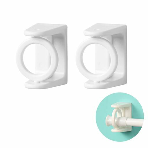 Doyime突っ張り棒支えつっぱり棒サポート2個セット)つっぱり棒落下防止360度調整可能総耐荷重3kg直径2.5cm穴開け不要粘着テープ強力キッチントイレリビングルーム寝室部屋つっぱり補助使…