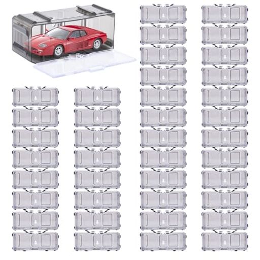 ohbien[40個]トミカケースミニカーケース壁掛け機能自由に組み合せ可能トミカ収納1:64ミニカー用透明な..