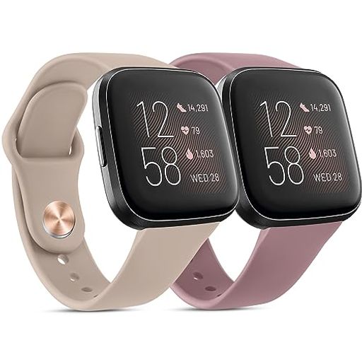 【2パック】 ベルト コンパチブル FITBIT VERSA2 バンド/VERSA2 /VERSA LITE バンド 交換ベルト シリコン交換バンド 柔らかい バーサ2 ベルト (2パック 03)