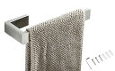 タオルバー、ハンドタオルホルダーステンレススチール製SUS304、バスルーム用品アクセサリタオルラック、艶消しニッケルタオルレールコンテンポラリースタイル、壁取り付け