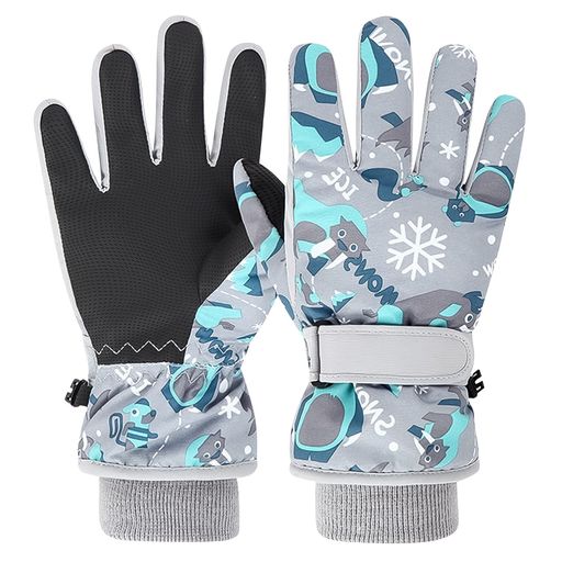 スキーグローブ子供キッズ手袋防水防寒スノー手袋てぶくろ子ども冬スキーミトン【5層断熱素材/撥水防水..
