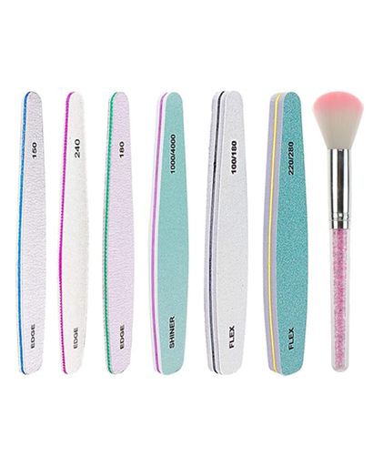 LIKENNYジェルネイルファイルセットスポンジネイルファイルジェルネイル(7本セット)