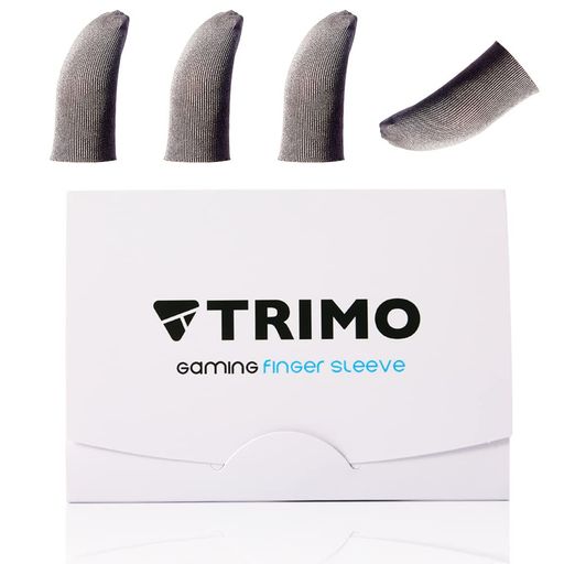 TRIMO指サックゲーム用銀繊維極薄型0.3MM4個入り【沖縄ESPORTS協会監修】スマホゲーム荒野行動PUBGCOD音ゲー各種スマホゲーム