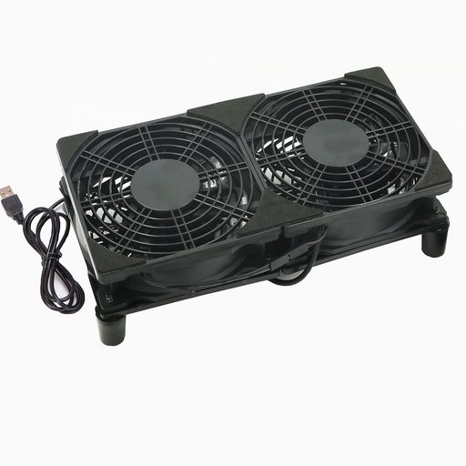PANO-MOUNTSUSBファン12cm静音冷却クーラー小型USB扇風機2連PC冷却ファン長寿命モータ採用5Vダブル送風..