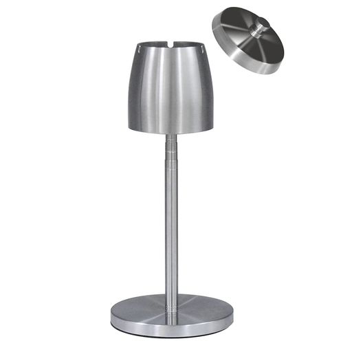 灰皿スタンド灰皿ふた付き伸縮式チューブ約45cmー75cmに高さおしゃれふた付き調整可能滑り止め付防風臭..