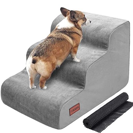 犬用ステップ3段ドッグステップ犬用スロープ犬用踏み台犬用階段小型犬室内犬高齢犬滑り止めマット付き..