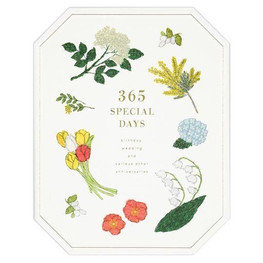 GreetingLife記念日記録ボードMサイズフラワーYZZ-346ホワイト