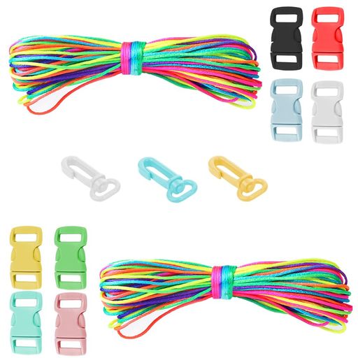 パラコードカラード七色テントロープ2mm約40m(2束20m)タープロープ多機能DIYハンドリーシュにできるペット用首輪アウトドア用キャンプ編むクラフト用品アウ...