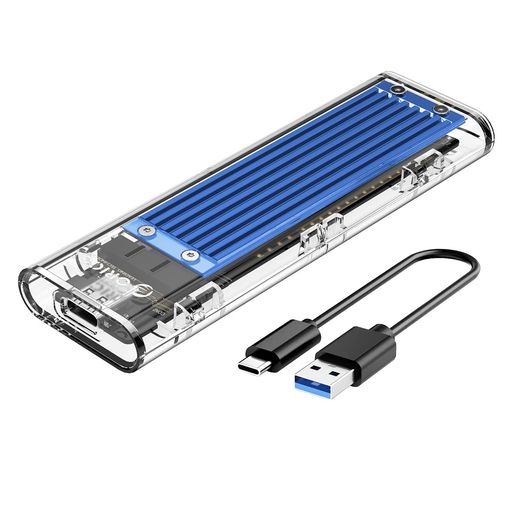 ORICO M.2 SSD 外付けケース USB3.1 TYPE-C M.2 SATA NGFF ケース B-KEY対応 SATA3.0 5GBPS 外付けケース 工具不要 透明 2230/2242/2260/2280 SSD対応 2TB容量 M.2